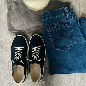 Gabor dark blue genuine suede runners